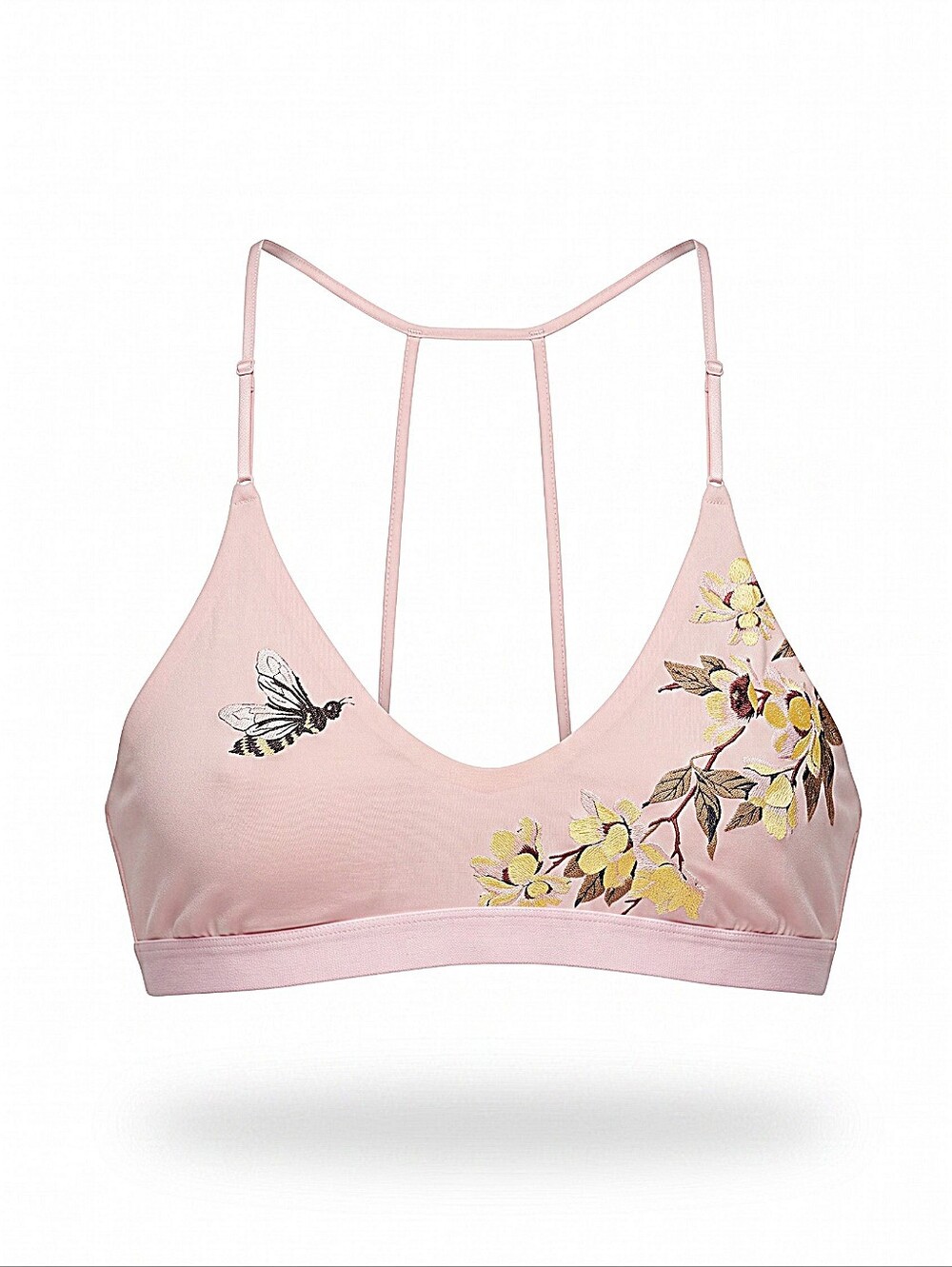 NWT! Free People Women's Floral & Bee Bralette - Pink
